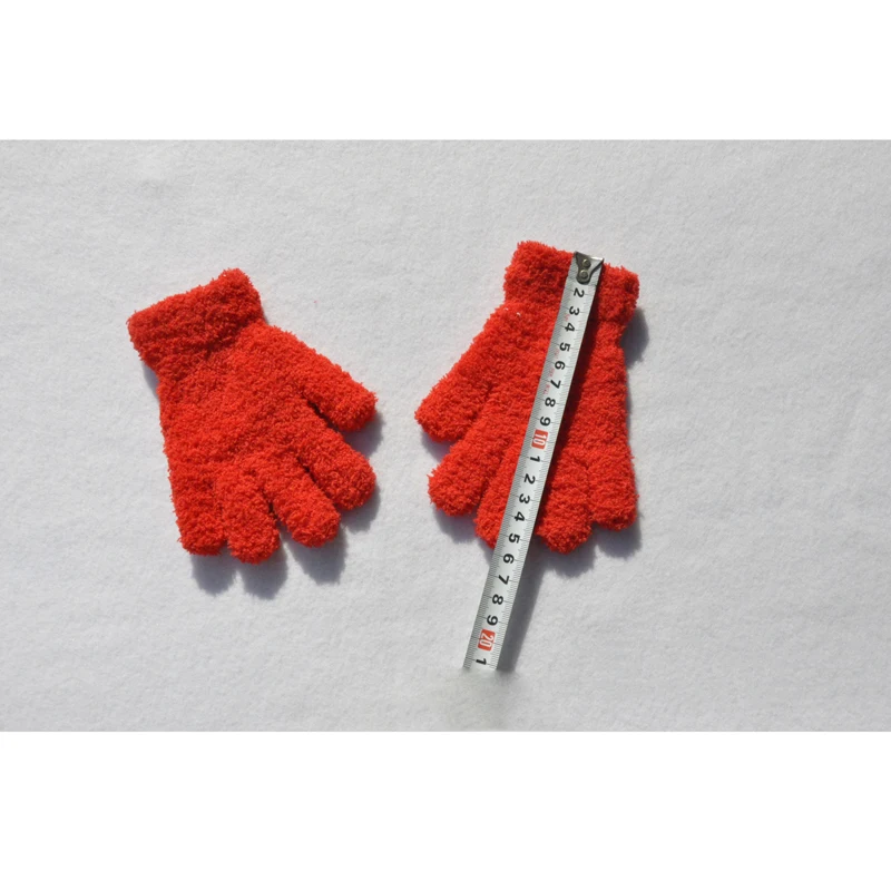 Wecute Autumn and Winter Warm Child Gloves for 5-11years Kids Fleece Thickened Soft Coral Fleece Gloves Outdoor Play Cycling