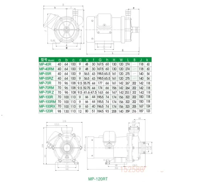 Magnetic drive circulating water pump medical beauty plating MP-20R 220V magnetic drive ring chemical pump