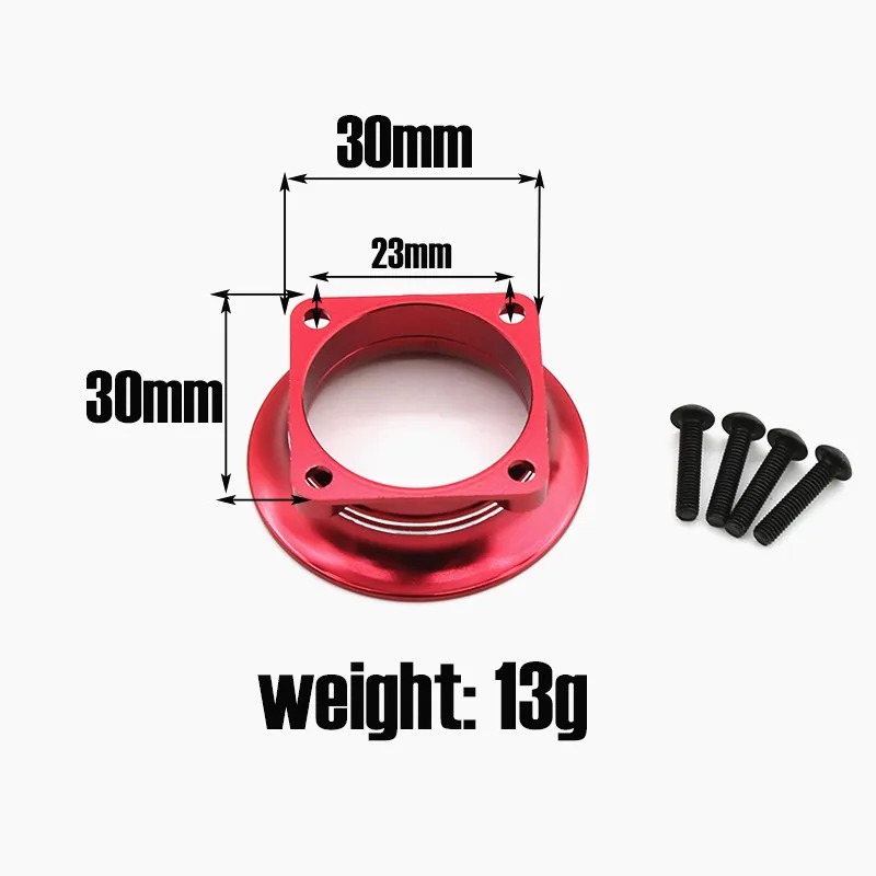 RC 1/10 Model Car Motor Radiator Air Inlet Hood Motor Metal Fan Cover Air Inlet 30*30mm Remote Control Parts Accessories