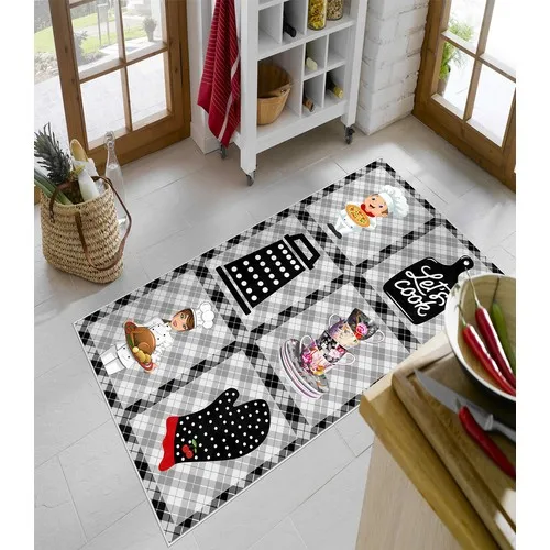 West Home Digital Printed Washable Non-Slip Base Kitchen Rug