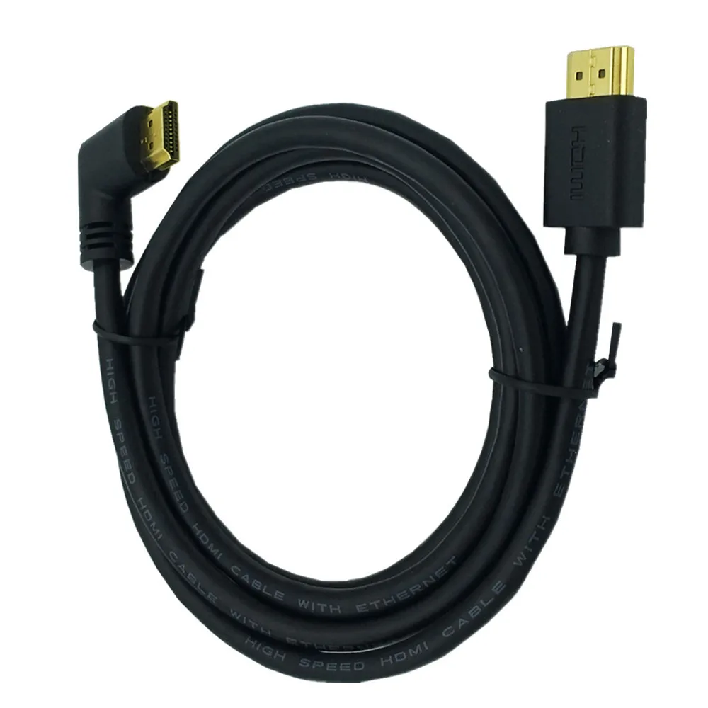 4K*2K 60HZ 2.0 HDMI-compatible Down & Up & Left & Right Angled 90 degree Male HD extension Cable HDMI-compatible 2.0angle cable