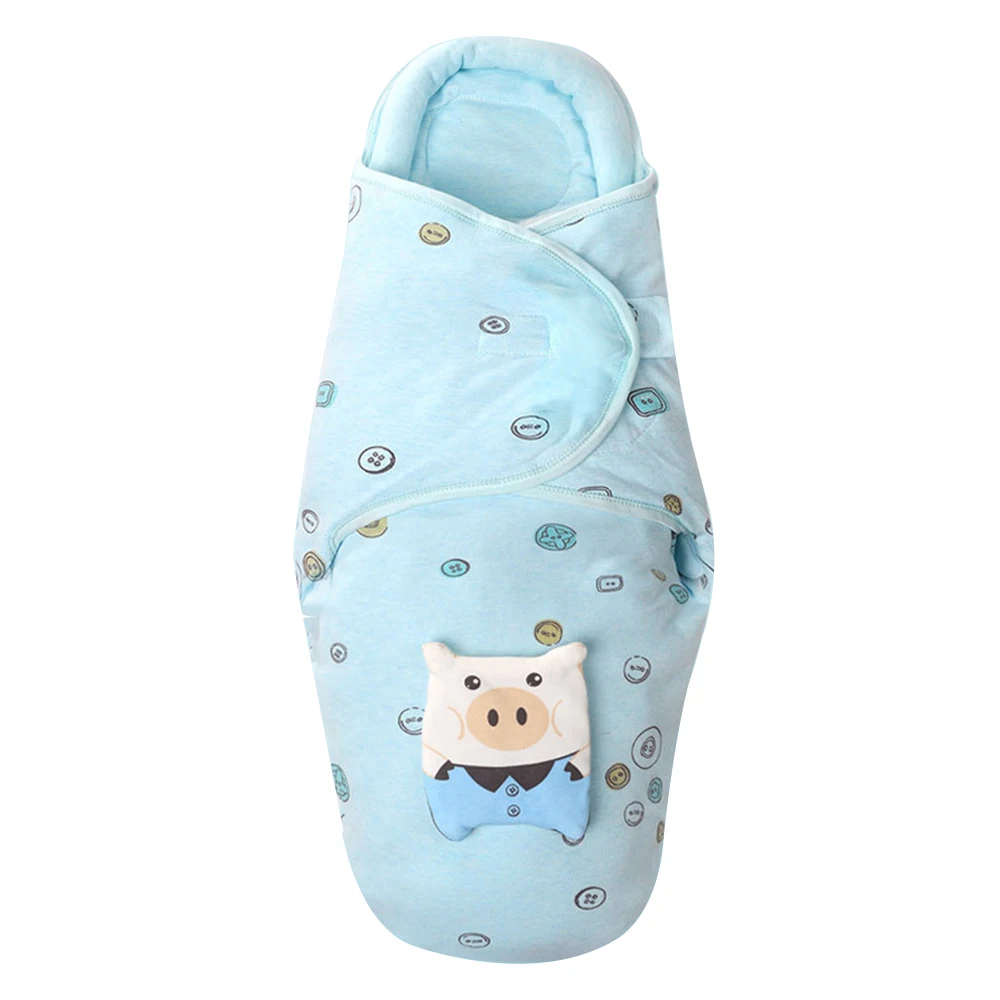 Baby Sleeping Bag For Newborn Cotton Extract Envelope Cocoon Bag Swaddle Wrap Blanket Head Protection Recien Nacido Warm 0-12M
