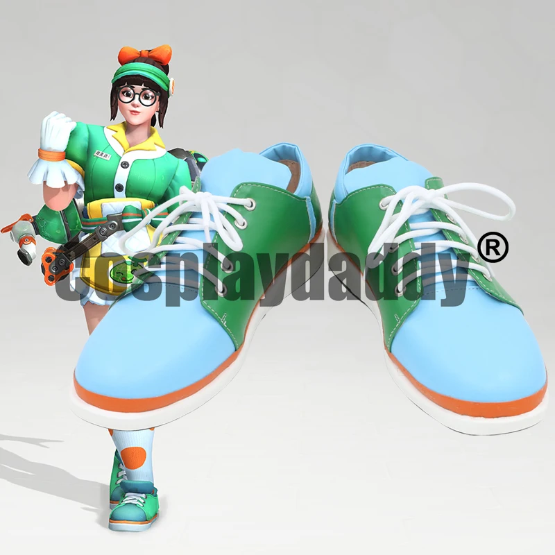 OW Climatologist Adventurer Damage mei-ling Zhou aniversario Honeydew Ver. Juego Cosplay zapatos C006