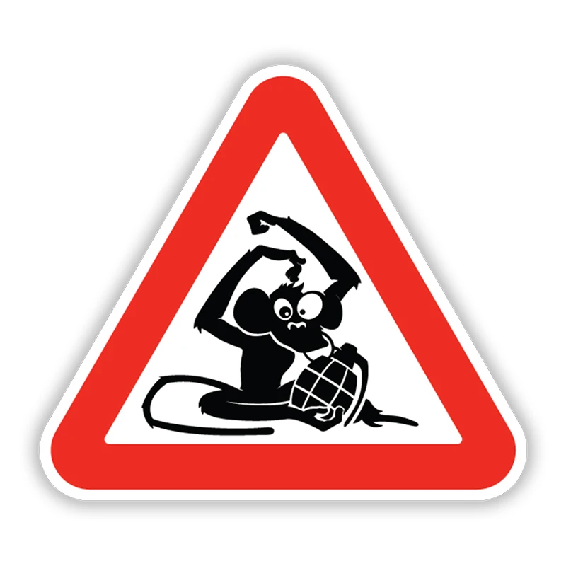 

B0209 Self-adhesive Decal Sign Monkey Car Sticker Waterproof Auto Decors on Bumper Rear Window