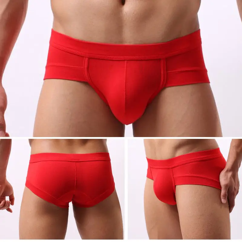 New Fashion Mens Seamless Low Waist Briefs Short Pants Thongs Underwear Simple And Comfortable Underpants