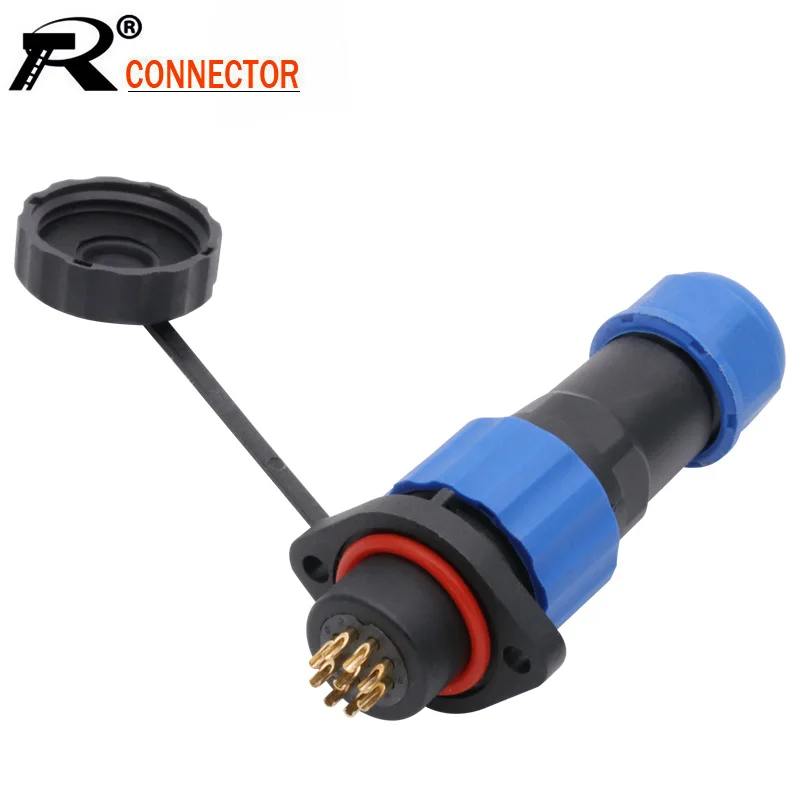 SP16 IP68 Waterproof Connector Plug and Socket 2 3 4 5 7 9PIN Connectors with 2 Hole Flange Type Plug DIY YOU Top Quality