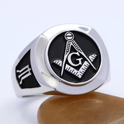 Master Mason Symbol G Templar Freemasonry Sterling Silver Ring