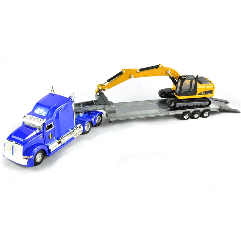 Exquisite engineering car gift,1:50 transport truck/excavator alloy model,simulation sliding educational toys,free shipping