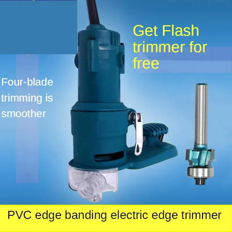 220V 350Wไฟฟ้าTrimmerไม้ขอบแถบPvcขอบแถบแถบตรงCurveรูปพิเศษChamfering Arc Milling