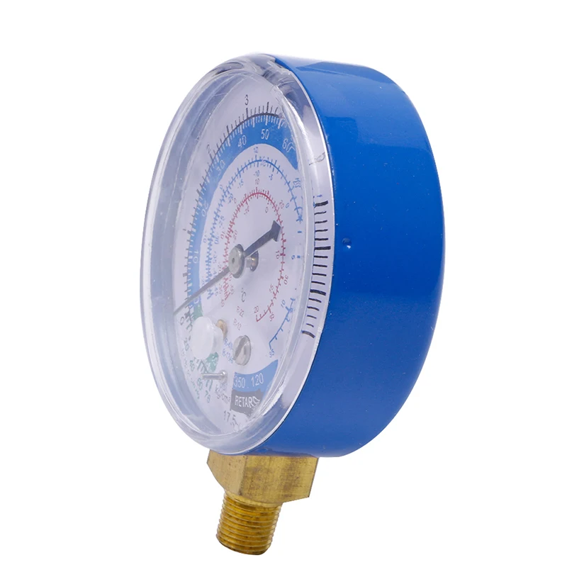 New Blue Air Conditioner R404 R134A R22 Refrigerant Low Pressure Gauge KPA Drop Shipping U1JF