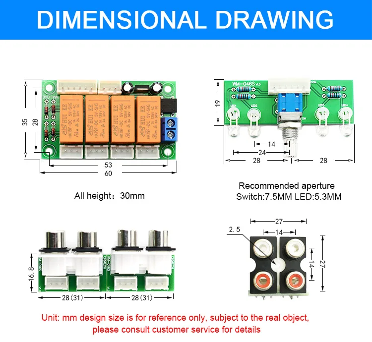 CIRMECH التتابع 4-طريقة إدخال الصوت إشارة محدد التبديل RCA إدخال الصوت اختيار مجلس الروتاري التبديل ل مكبرات