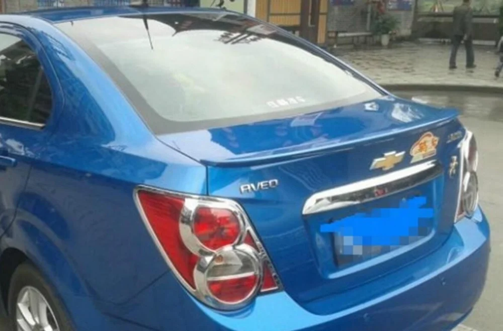 Osmrk unpainted ABS tail wing trunk rear spoiler for chevrolet aveo sonic 2011-13