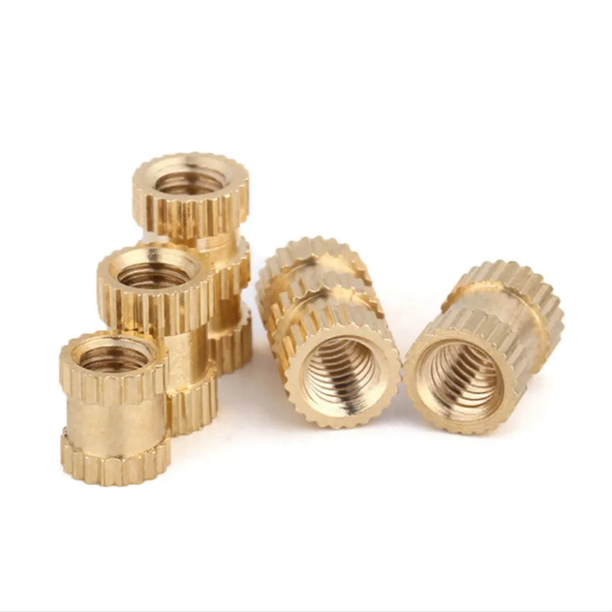 M2 M3 M4 M5 Female Thread Knurled Nuts Brass Threaded Insert Round Injection Moulding Knurled Nuts Assortment Kit330Pcs/set