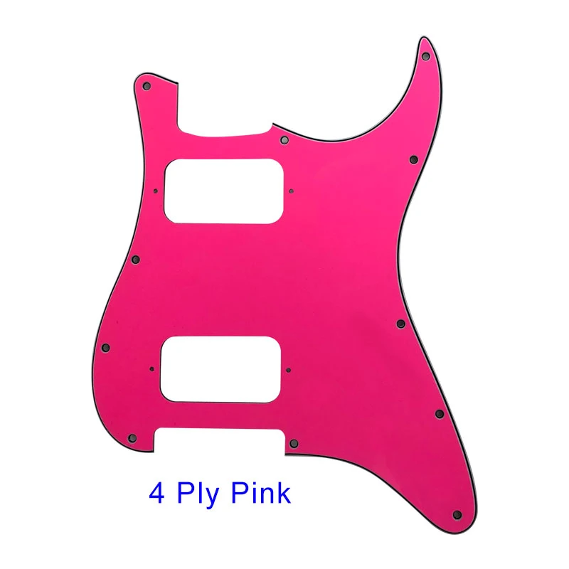 Pleroo Custom Guitar Parts For 72'11 Screw Hole Standard St HH Humbuckers Guitar Pickguard No Control Holes Plate No Switch Hole