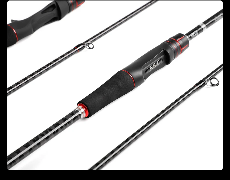 Noeby-Leisure K5 Spinning Angelrute, Carbon Köder Bait casting Rute für Bass, Winter Angelrute, 2,13 m, 2,29 m, m mh, 2 Abschnitt – Detail 12