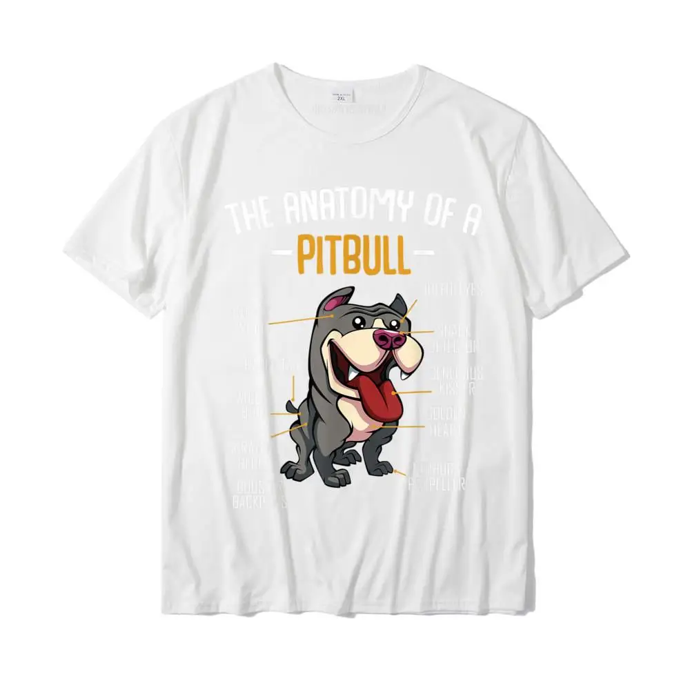 Anatomy Of A Pitbull Funny Cute Dog Pet Animal Lover T-Shirt Camisas Hombre Brand Men T Shirt Cotton Tops Shirt Street