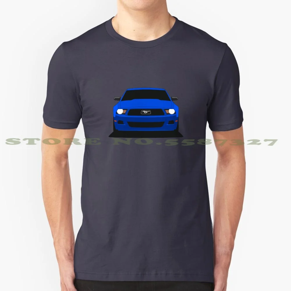 Blue 100% Pure Cotton T-Shirt Blue Muscle Car Classic American Made In Sports Coupe Gt350 Gt500 2 Ii Mach Eco Boost