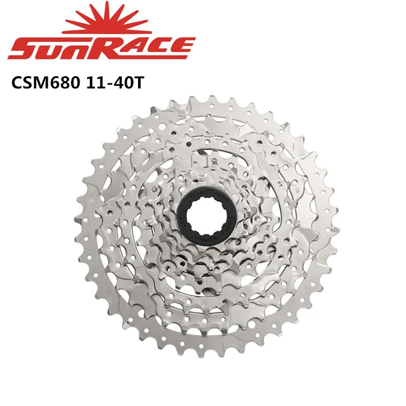 Sunrace CSM66 CSM680 Cassette 8 Speed 11-34T 11-40T 11-42T Bike Bicycle For MTB Mountain Bicycle Silver And Black Color