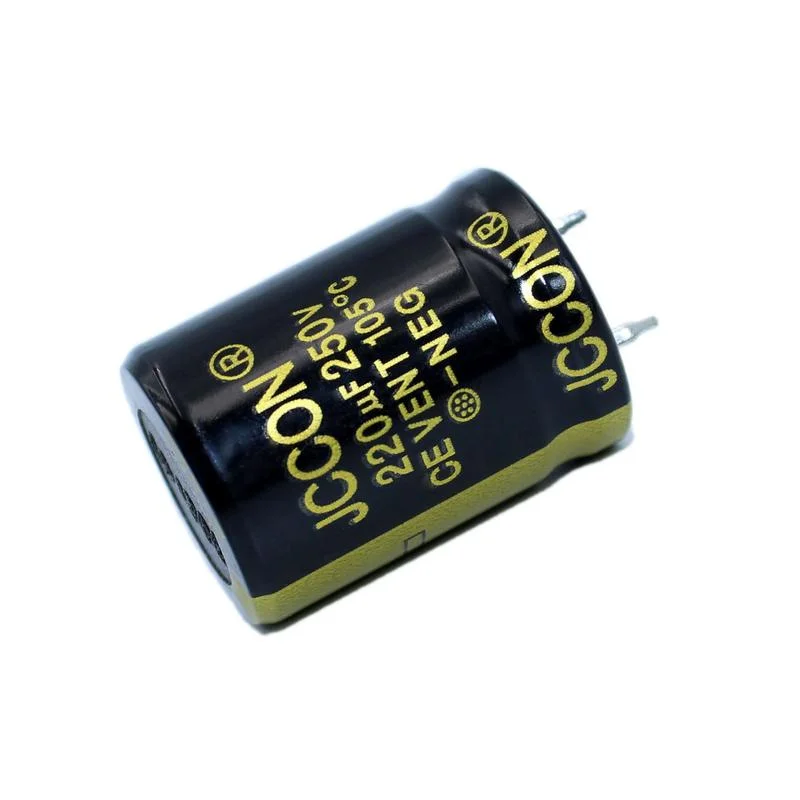 JCCON-Capacitor eletrolítico de pés grossos, Potência do inversor Volume 22x30, 250V, 220uf