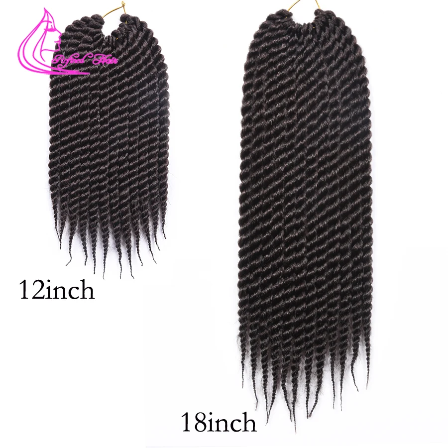 Refined Hair 12 18Inch Havana Twist Crochet Braids 12Roots Handmade Ombre Hair For Braids African Braiding Hair 12strands/pack