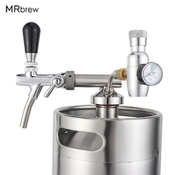 Mini Keg Dispenser GrowlerTap Spear Stainless Steel Beer Spear For 2L/3.6L/4L Mini Keg Bar Tools New Design Easy To Install