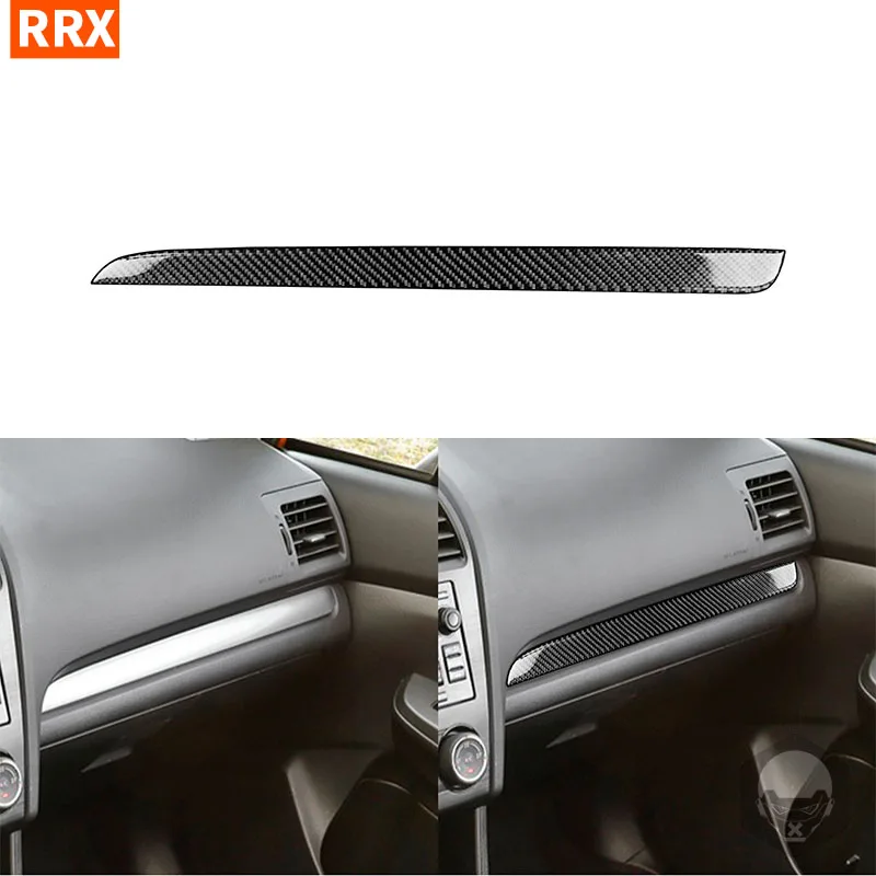 

For Subaru Impreza WRX XV Crosstrek 2012 2013 2014 Carbon Fiber Copilot Dashboard Panel Trim Strips Stickers Car Accessories