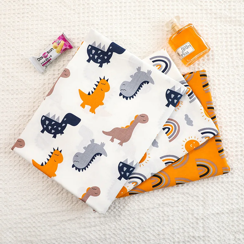 Syunss New Cartoon Dinosaur Printed Diy Patchwork Cloth For Quilt Baby Cribs Cushions Dress Sewing Tissus Cotton Fabric Tecido