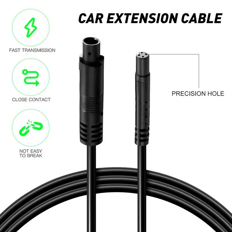 2.5m Dash Cam Rear View Backup Camera Extension Cable Cord 4 Pins For 12V 24V Truck Camper Trailer Bus Van