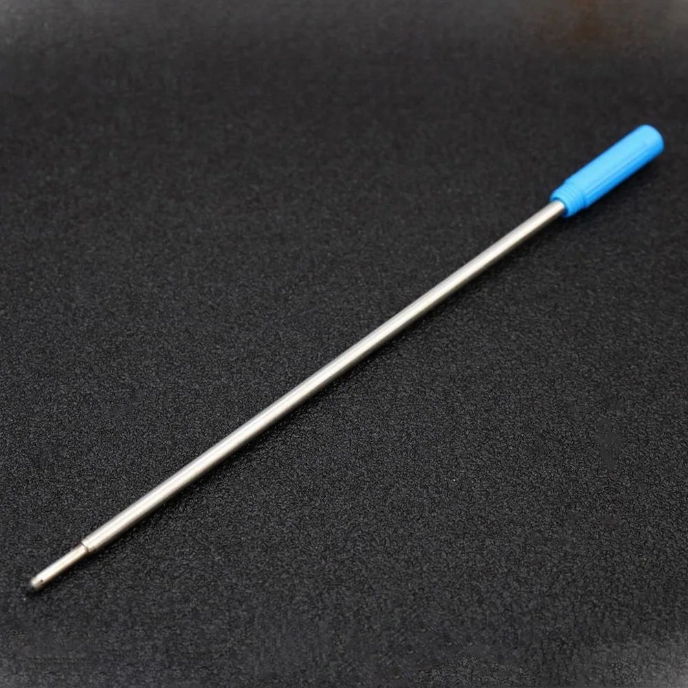 High Quality Brand 10pc metal stytle Blue Ballpoint pen Refills School Office Stationery