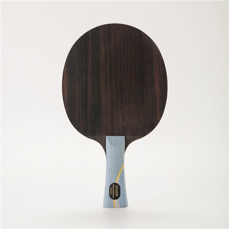 Raqueta de tenis de mesa de ébano, estructura de W968-5, madera de 5 capas más 2 capas de carbono, interior de ping pong, paleta de murciélago para