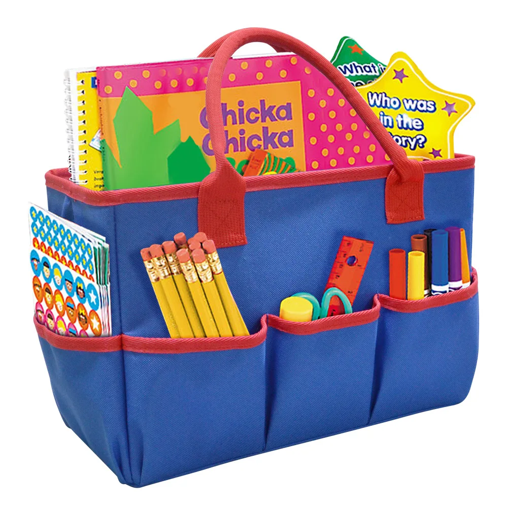 

13'' Teacher Bag Stationery Organizer Montessori Toys Storage Case Mummy Tote Preshool Teaching Aids Garden Tools Pouch Foldable