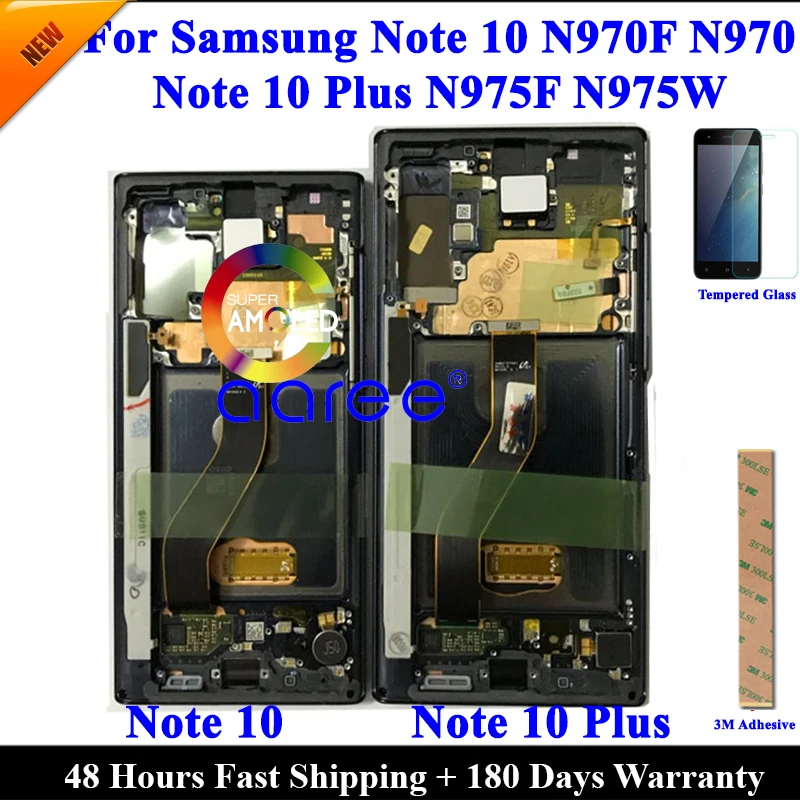 Super AMOLED LCD For Samsung Note 10 LCD Note 10 N970F For SAMSUNG  Note 10 Plus  Disaplay LCD Screen Touch Digitizer Assembly