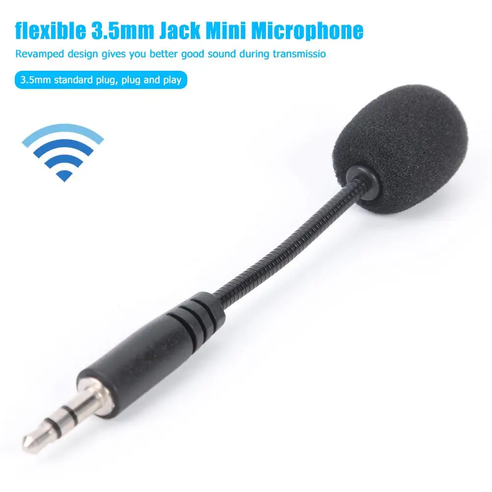 Micrófono de capacitancia Flexible para teléfono móvil, PC y portátil, Mini conector de 3,5mm, diseño mejorado, estándar, Plug and Play