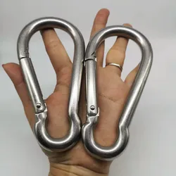 1pcs M12 스테인레스 스틸 304 Carabiner 카빈 스냅 후크 키 잠금