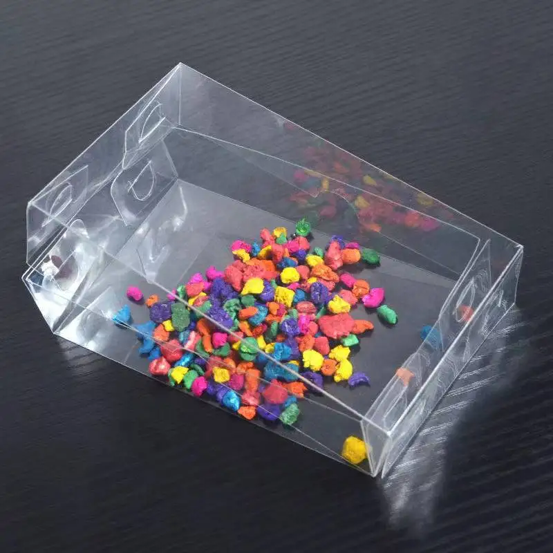 Square Transparent PVC Box With Cover Packing Wedding Christmas Favor Chocolate Candy Box Clear Plastic Packaging Boxes