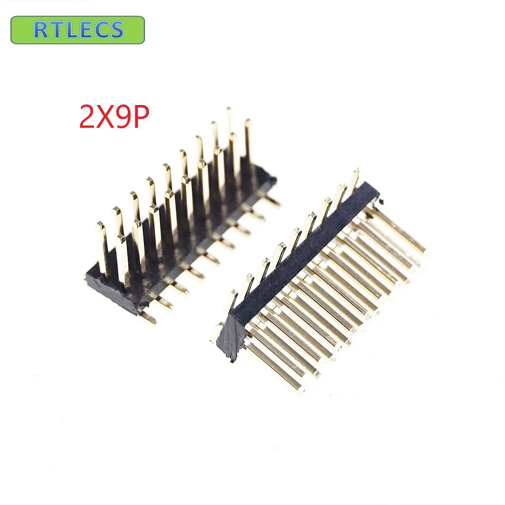 

1000 pcs 2x9 P 18 Pin 1.27 mm Pin Header Male Dual row Straight PCB SMT Pin Headers Rohs Lead free