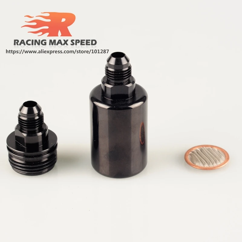 Wholesale High quality 31mm black fuel filter with 80 microns steel element and AN6 AN8 fittings FF-01