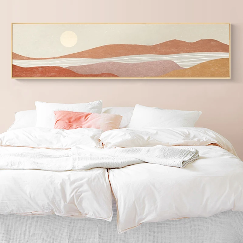 Morandi Poster The Sun And Moon Canvas Painting Nordic Wall Art Pictues Print For Bedroom Big Size