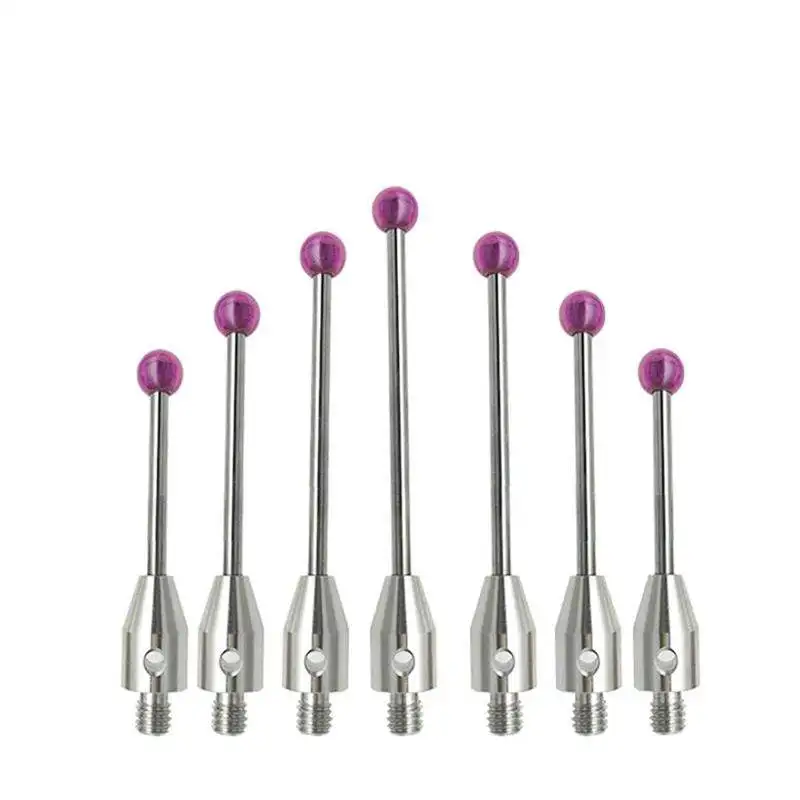 

Three-coordinate measuring needle M3 thread 1 2 3 4 5 6mm CNC Needle Ruby ball probe Lever Thread Tungsten steel measurement CMM