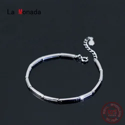 La Monada Fine Silver 925 Jewelry Bracelet Female Woman Special Chain Minimalist Bracelets For Women Silver 925 Sterling