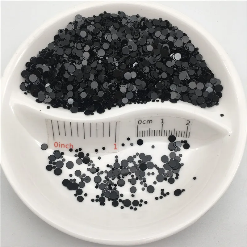 20g 1mm 2mm 3mm 4mm White n Black Dot PVC Sequins Glitter Paillettes for Nail Art manicure/sewing/wedding decoration confetti