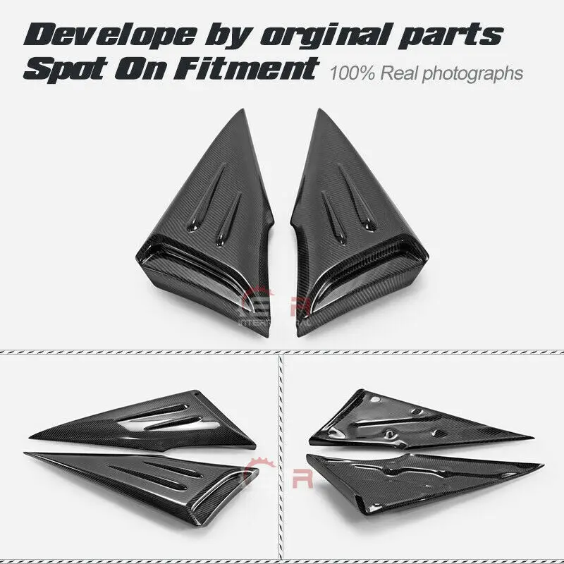 For 11-18 Toyota Prius ZVW50 Carbon Fiber SKBL C Pillar Addon Trim Bodykits