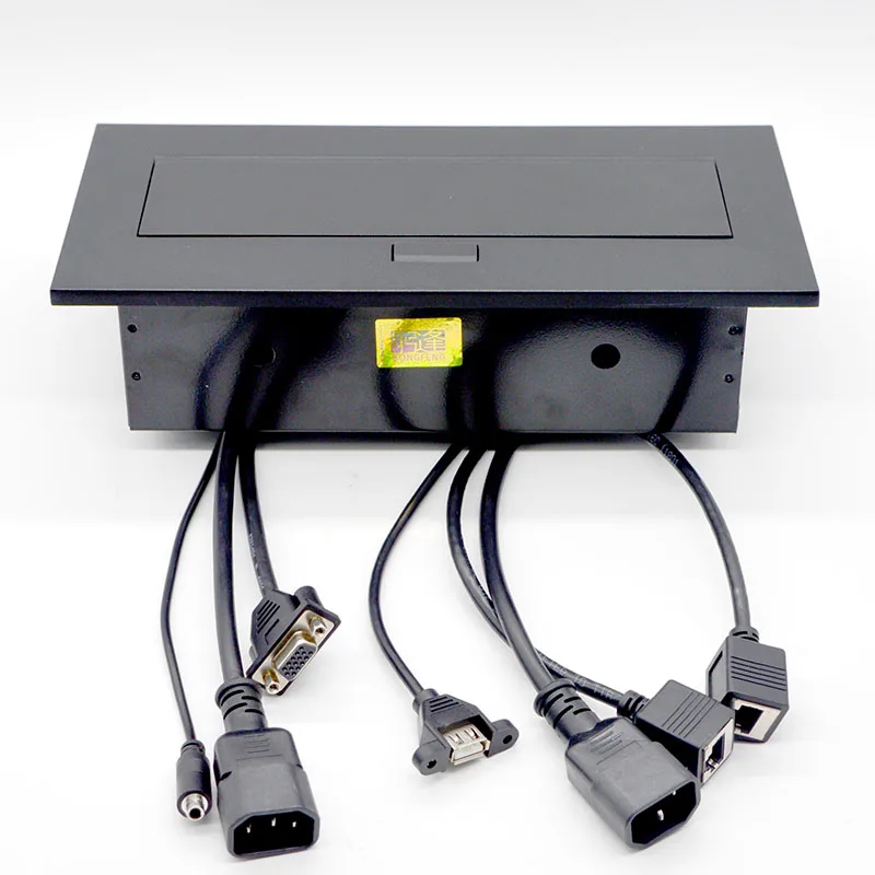 Novo k514 multimídia desktop jack com vga 3.5 áudio usb universal powerlplug caixa de conexão livre escritório conferência mesa soquete