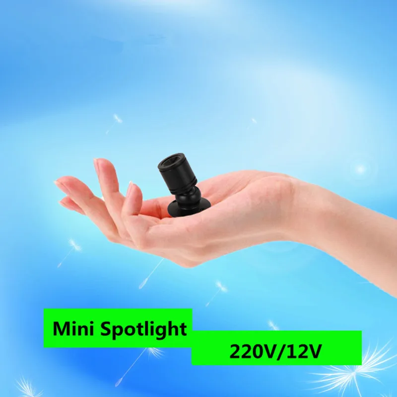 LED 3W Spotlight Mini Cabinet Light DC 12V Downlight  Jewelry Showcase Lamp Include Led Driver AC85-265V Adjustable angle
