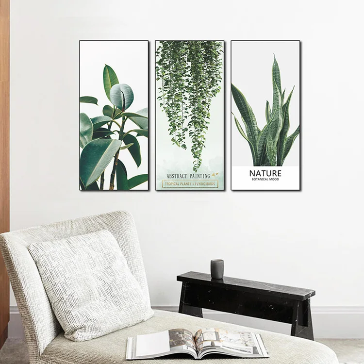 Tropische Grünpflanzen Wandaufkleber Wohnzimmer Sofa Hintergrund Dekoration Aufkleber Heim Verschönerung Schlafzimmer Selbstklebende Tapete – Detail 3