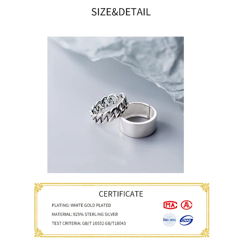 925 Sterling Silver Empilháveis Anéis de Dedo para As Mulheres, 100% Genuíno, Jóias Redondas, Glitter Círculo, Noivado