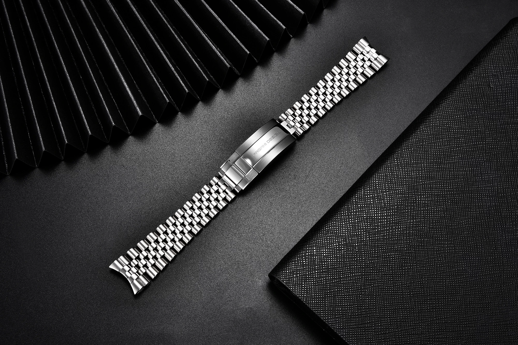 PAGANI DESIGN Original PD-1662 Silver Jubilee Bracelet, Stainless Steel, Width 20 mm, length 220 mm