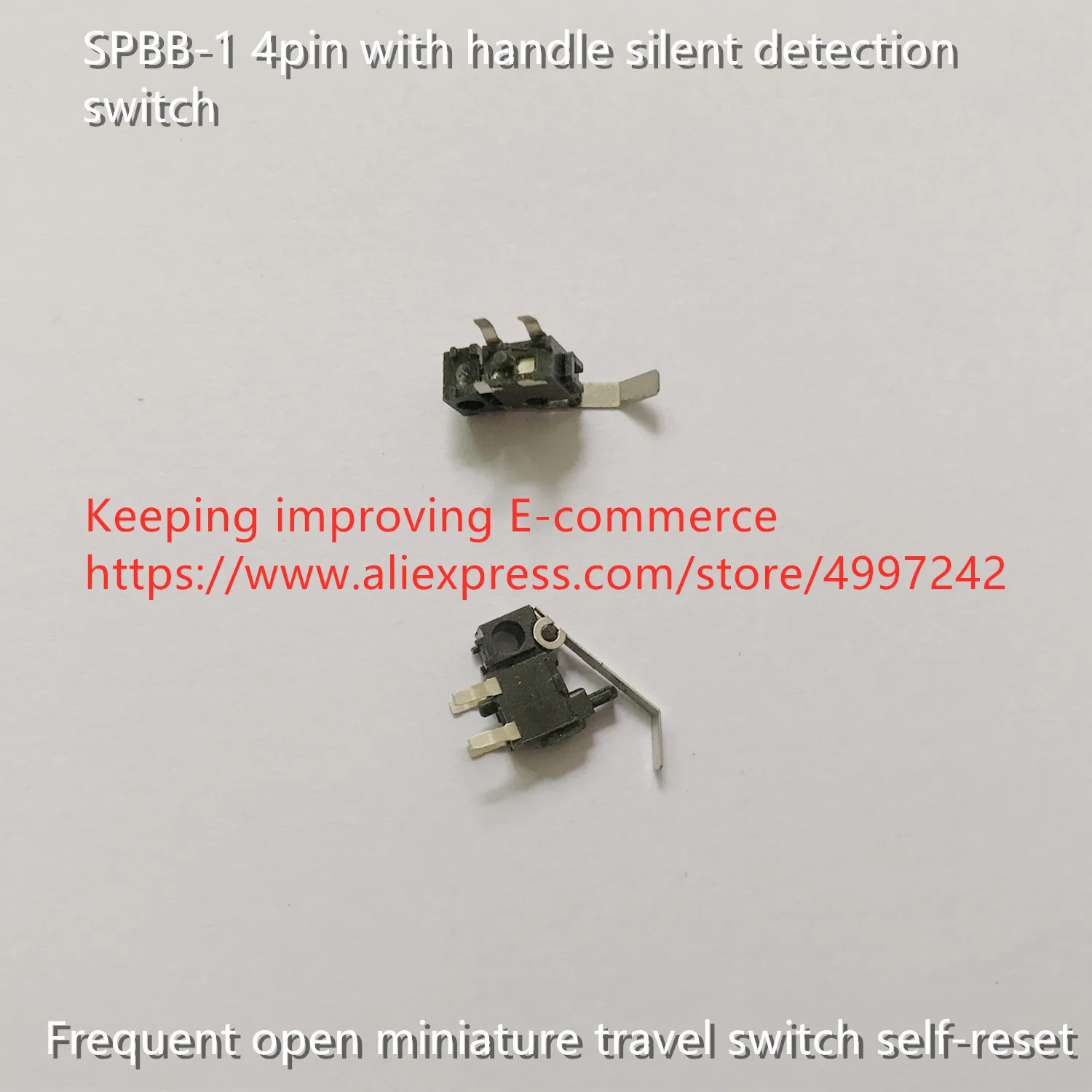 Original new 100% SPBB-1 4pin with handle silent detection switch frequent open miniature travel switch self-reset