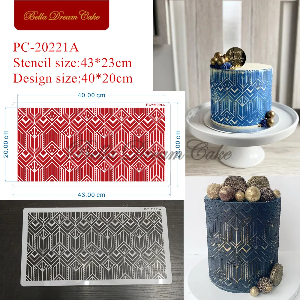 Water Droplets Art Chocolate Cake Stencil PET Cake Border Stencils Template DIY Handmade Cake Mold Cake Decorating Tool Bakeware