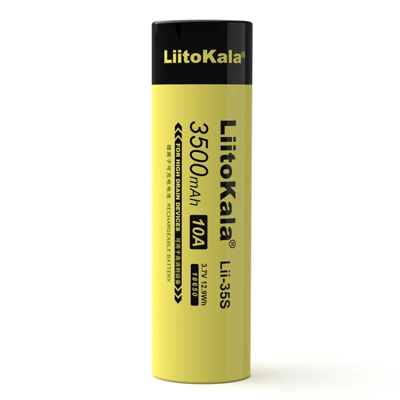 NEW LiitoKala 18650 Battery Lii-35S 3.7V Li-ion 3500mAh 10A discharge Power battery For high drain devices